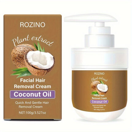 ROZINO Coconut Hair Removal Cream – Fast-Acting, Hypoallergenic Formula for Lips, Legs, Arms & Underarms